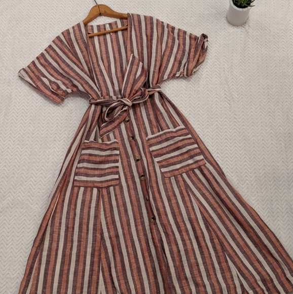 Free People Button Down Midi Dress - Picture 3 of 7